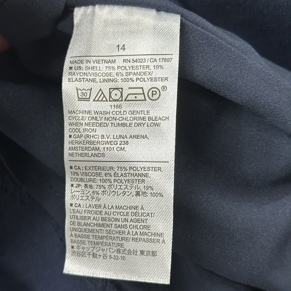 NEW Banana Republic Belted Pencil Skirt Navy Blue Size 14 - Picture 8 of 10